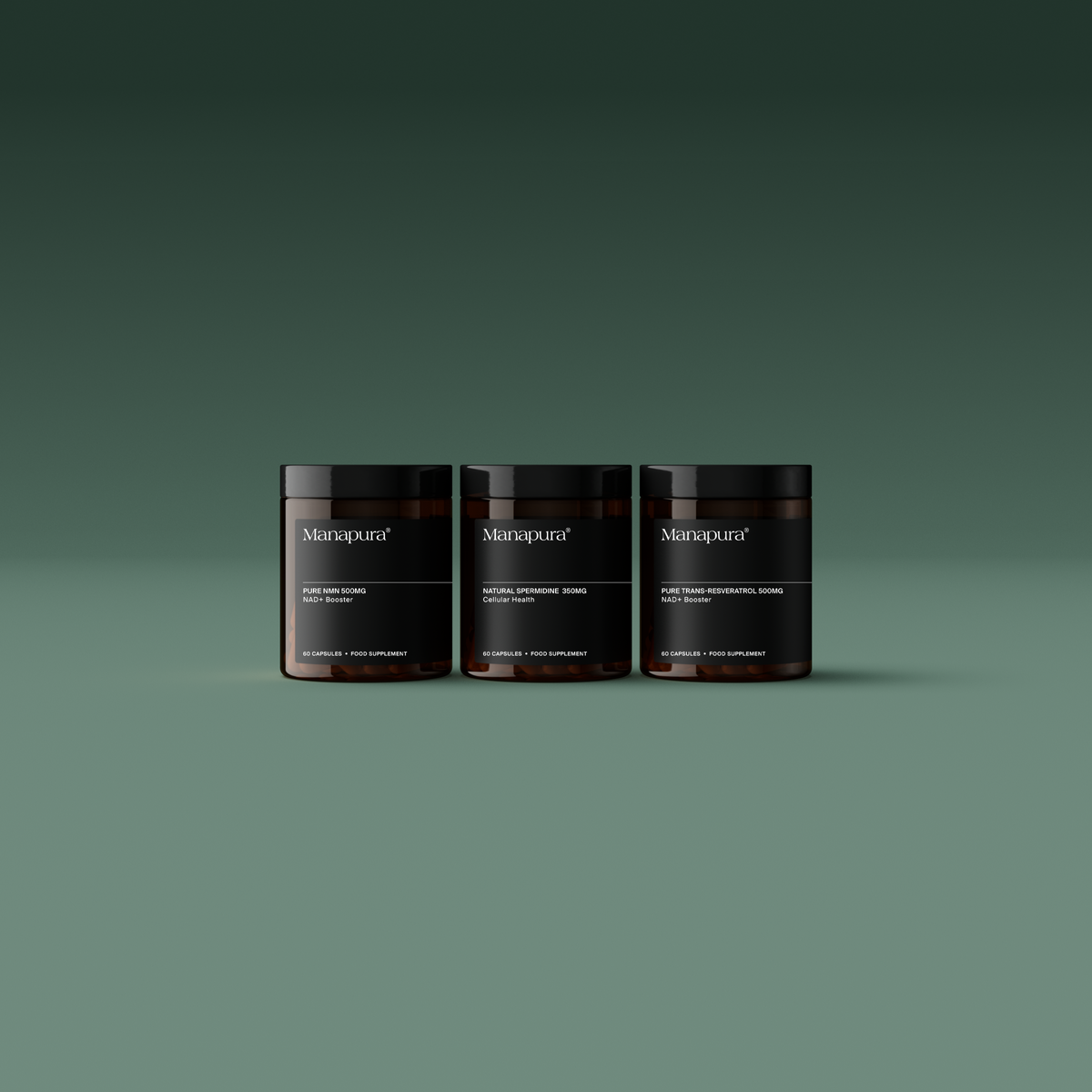 Longevity Essentials Bundle by Manapura | The Best, Pure, Clinical-Grade Longevity & Nootropic Supplements | Free Shipping